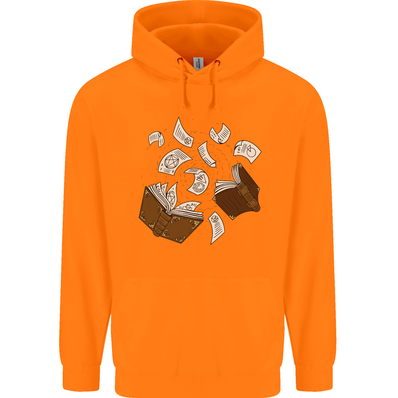 Spell Book Magic Magician Magical Childrens Kids Hoodie Orange