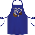 Spell Book Magic Magician Magical Cotton Apron 100% Organic Royal Blue