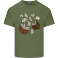 Spell Book Magic Magician Magical Mens Cotton T-Shirt Tee Top Military Green