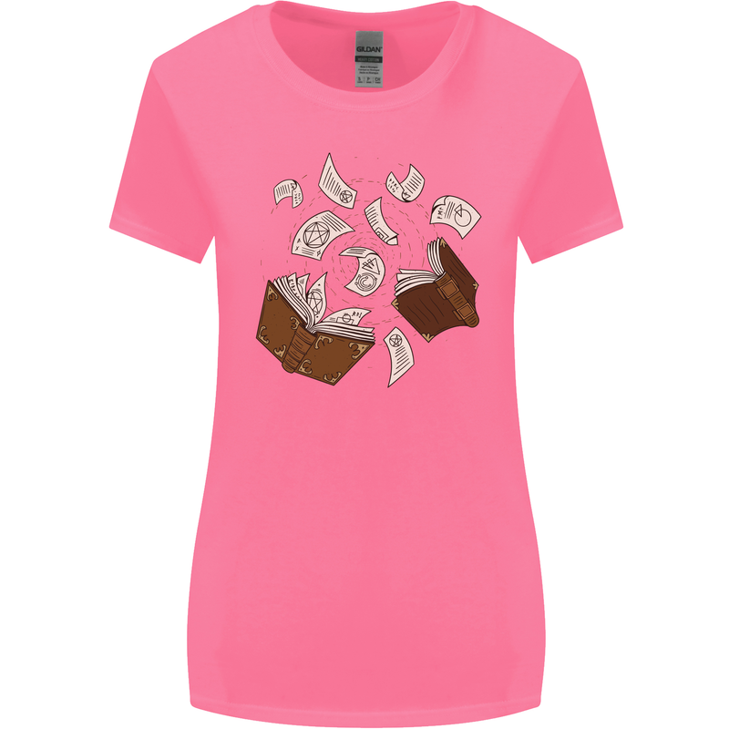 Spell Book Magic Magician Magical Womens Wider Cut T-Shirt Azalea