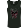 Spider Web Skull Mens Vest Tank Top Black