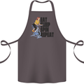 Spinning Eat Sleep Spin Repeat Cycling Cotton Apron 100% Organic Dark Grey