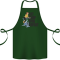 Spinning Eat Sleep Spin Repeat Cycling Cotton Apron 100% Organic Forest Green