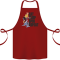 Spinning Eat Sleep Spin Repeat Cycling Cotton Apron 100% Organic Maroon