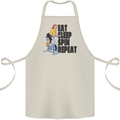 Spinning Eat Sleep Spin Repeat Cycling Cotton Apron 100% Organic Natural
