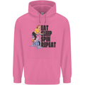 Spinning Eat Sleep Spin Repeat Cycling Mens 80% Cotton Hoodie Azelea