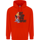 Spinning Eat Sleep Spin Repeat Cycling Mens 80% Cotton Hoodie Bright Red