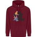 Spinning Eat Sleep Spin Repeat Cycling Mens 80% Cotton Hoodie Maroon