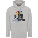 Spinning Eat Sleep Spin Repeat Cycling Mens 80% Cotton Hoodie Sports Grey