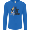 Spinning Eat Sleep Spin Repeat Cycling Mens Long Sleeve T-Shirt Royal Blue