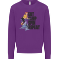 Spinning Eat Sleep Spin Repeat Cycling Mens Sweatshirt Jumper Purple
