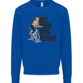 Spinning Eat Sleep Spin Repeat Cycling Mens Sweatshirt Jumper Royal Blue