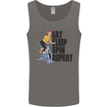 Spinning Eat Sleep Spin Repeat Cycling Mens Vest Tank Top Charcoal