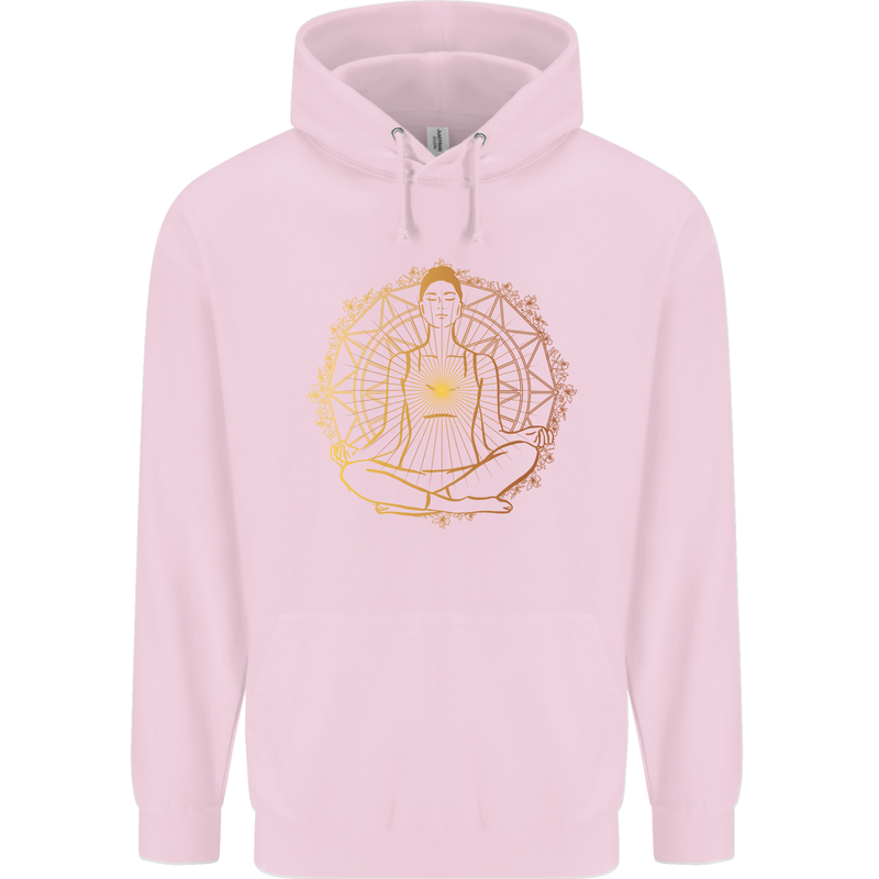 Spiritual Yoga Meditation Peace Childrens Kids Hoodie Light Pink