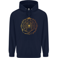 Spiritual Yoga Meditation Peace Childrens Kids Hoodie Navy Blue
