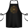 Spiritual Yoga Meditation Peace Cotton Apron 100% Organic Black
