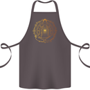Spiritual Yoga Meditation Peace Cotton Apron 100% Organic Dark Grey