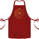 Spiritual Yoga Meditation Peace Cotton Apron 100% Organic Maroon