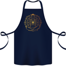 Spiritual Yoga Meditation Peace Cotton Apron 100% Organic Navy Blue