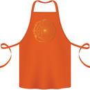 Spiritual Yoga Meditation Peace Cotton Apron 100% Organic Orange