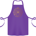 Spiritual Yoga Meditation Peace Cotton Apron 100% Organic Purple