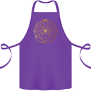 Spiritual Yoga Meditation Peace Cotton Apron 100% Organic Purple