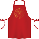Spiritual Yoga Meditation Peace Cotton Apron 100% Organic Red