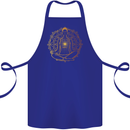 Spiritual Yoga Meditation Peace Cotton Apron 100% Organic Royal Blue