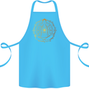 Spiritual Yoga Meditation Peace Cotton Apron 100% Organic Turquoise