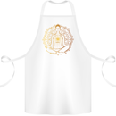 Spiritual Yoga Meditation Peace Cotton Apron 100% Organic White