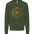 Spiritual Yoga Meditation Peace Kids Sweatshirt Jumper Forest Green