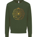 Spiritual Yoga Meditation Peace Kids Sweatshirt Jumper Forest Green
