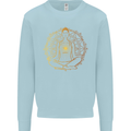 Spiritual Yoga Meditation Peace Kids Sweatshirt Jumper Light Blue