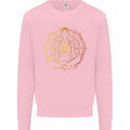 Spiritual Yoga Meditation Peace Kids Sweatshirt Jumper Light Pink