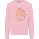 Spiritual Yoga Meditation Peace Kids Sweatshirt Jumper Light Pink