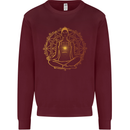 Spiritual Yoga Meditation Peace Kids Sweatshirt Jumper Maroon