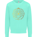 Spiritual Yoga Meditation Peace Kids Sweatshirt Jumper Peppermint