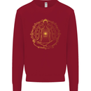 Spiritual Yoga Meditation Peace Kids Sweatshirt Jumper Red