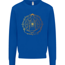 Spiritual Yoga Meditation Peace Kids Sweatshirt Jumper Royal Blue