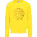 Spiritual Yoga Meditation Peace Kids Sweatshirt Jumper Yellow
