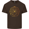 Spiritual Yoga Meditation Peace Kids T-Shirt Childrens Chocolate