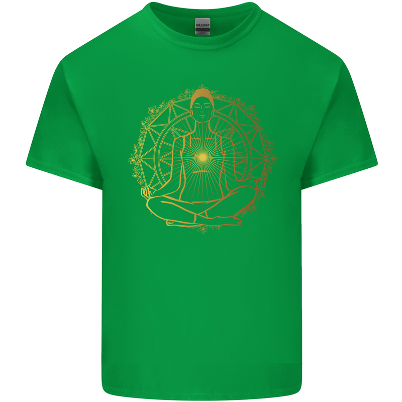 Spiritual Yoga Meditation Peace Kids T-Shirt Childrens Irish Green