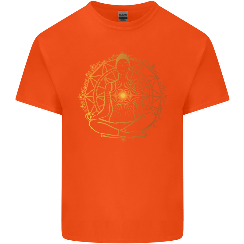 Spiritual Yoga Meditation Peace Kids T-Shirt Childrens Orange