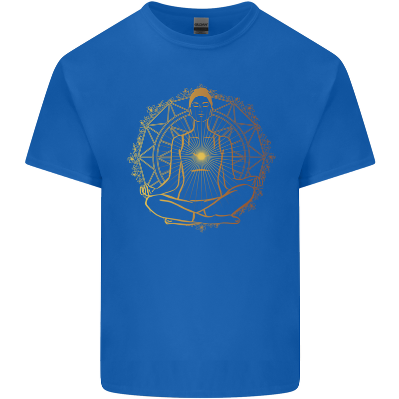 Spiritual Yoga Meditation Peace Kids T-Shirt Childrens Royal Blue