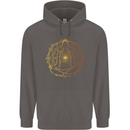 Spiritual Yoga Meditation Peace Mens 80% Cotton Hoodie Charcoal