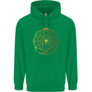 Spiritual Yoga Meditation Peace Mens 80% Cotton Hoodie Irish Green