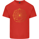 Spiritual Yoga Meditation Peace Mens Cotton T-Shirt Tee Top Red