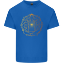 Spiritual Yoga Meditation Peace Mens Cotton T-Shirt Tee Top Royal Blue