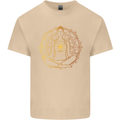 Spiritual Yoga Meditation Peace Mens Cotton T-Shirt Tee Top Sand