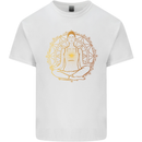 Spiritual Yoga Meditation Peace Mens Cotton T-Shirt Tee Top White